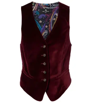 Etro Cotton velvet vest | Thumbnail 1 Etro Cotton velvet vest | Thumbnail 1