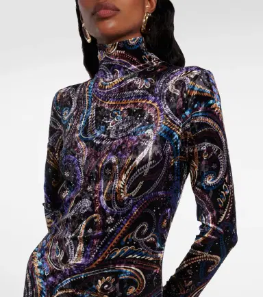 Etro Sequined turtleneck gown | Thumbnail 3 Etro Sequined turtleneck gown | Thumbnail 3