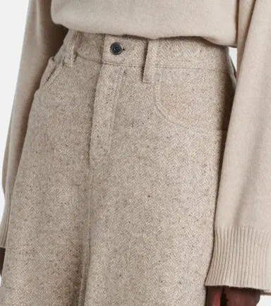Brunello Cucinelli Monili wool and silk-blend midi skirt | Thumbnail 2 Brunello Cucinelli Monili wool and silk-blend midi skirt | Thumbnail 2