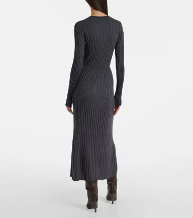 Brunello Cucinelli Ribbed-knit virgin wool sweater dress | Thumbnail 5 Brunello Cucinelli Ribbed-knit virgin wool sweater dress | Thumbnail 5