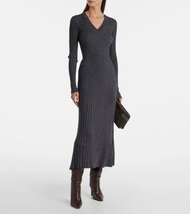 Brunello Cucinelli Ribbed-knit virgin wool sweater dress | Thumbnail 6 Brunello Cucinelli Ribbed-knit virgin wool sweater dress | Thumbnail 6