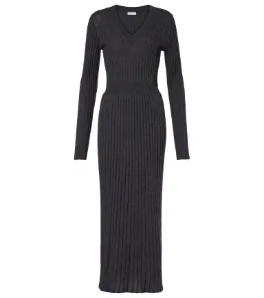 Brunello Cucinelli Ribbed-knit virgin wool sweater dress | Thumbnail 1 Brunello Cucinelli Ribbed-knit virgin wool sweater dress | Thumbnail 1