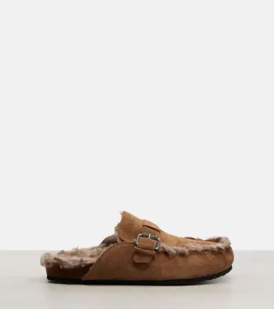 Brunello Cucinelli Monili shearling-lined suede mules | Thumbnail 2 Brunello Cucinelli Monili shearling-lined suede mules | Thumbnail 2