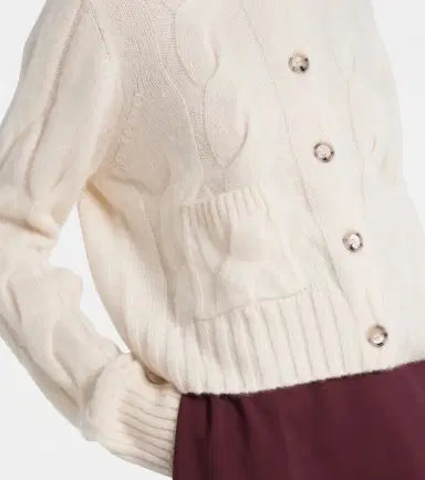 Jardin des Orangers Cable-knit cashmere and silk cardigan | Thumbnail 5 Jardin des Orangers Cable-knit cashmere and silk cardigan | Thumbnail 5