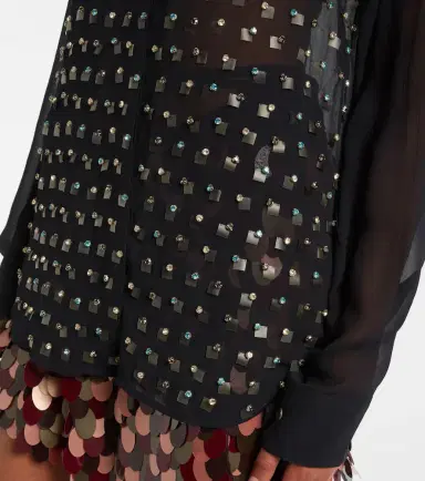 Dries Van Noten Crystal-embellished sheer shirt | Thumbnail 2 Dries Van Noten Crystal-embellished sheer shirt | Thumbnail 2