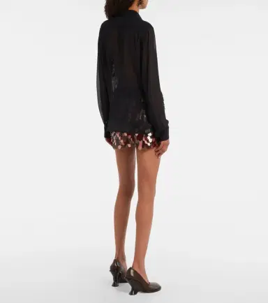 Dries Van Noten Crystal-embellished sheer shirt | Thumbnail 5 Dries Van Noten Crystal-embellished sheer shirt | Thumbnail 5