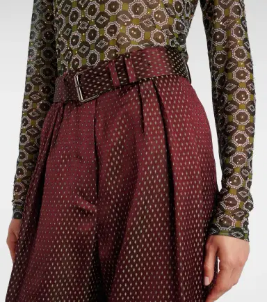 Dries Van Noten Belted high-rise wide-leg pants | Thumbnail 7 Dries Van Noten Belted high-rise wide-leg pants | Thumbnail 7