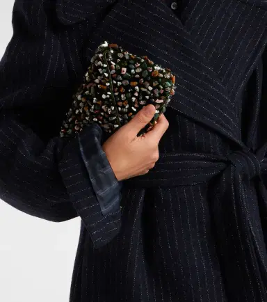Dries Van Noten Belted pinstriped wool coat | Thumbnail 3 Dries Van Noten Belted pinstriped wool coat | Thumbnail 3