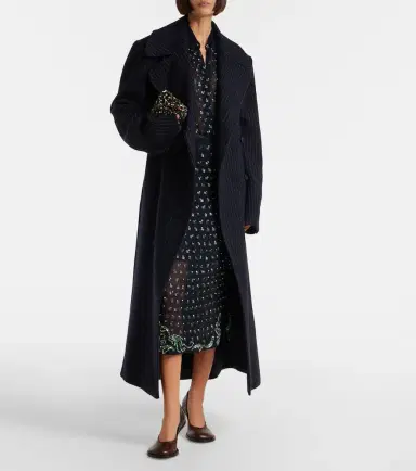 Dries Van Noten Belted pinstriped wool coat | Thumbnail 4 Dries Van Noten Belted pinstriped wool coat | Thumbnail 4