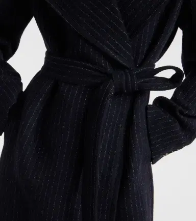 Dries Van Noten Belted pinstriped wool coat | Thumbnail 6 Dries Van Noten Belted pinstriped wool coat | Thumbnail 6