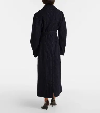 Dries Van Noten Belted pinstriped wool coat | Thumbnail 7 Dries Van Noten Belted pinstriped wool coat | Thumbnail 7