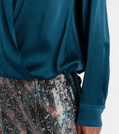 Dries Van Noten Satin wrap top | Thumbnail 2 Dries Van Noten Satin wrap top | Thumbnail 2