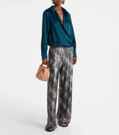 Dries Van Noten Satin wrap top | Thumbnail 3 Dries Van Noten Satin wrap top | Thumbnail 3