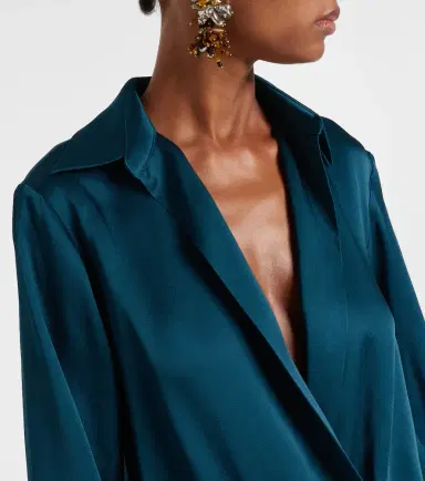 Dries Van Noten Satin wrap top | Thumbnail 4 Dries Van Noten Satin wrap top | Thumbnail 4