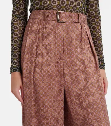 Dries Van Noten Belted printed wide-leg pants | Thumbnail 4 Dries Van Noten Belted printed wide-leg pants | Thumbnail 4