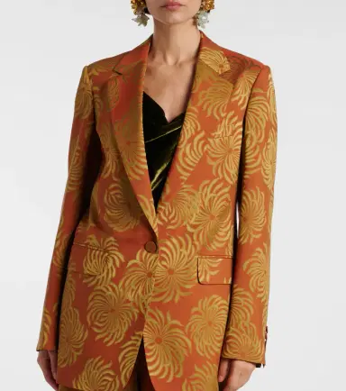 Dries Van Noten Floral jacquard blazer | Thumbnail 3 Dries Van Noten Floral jacquard blazer | Thumbnail 3