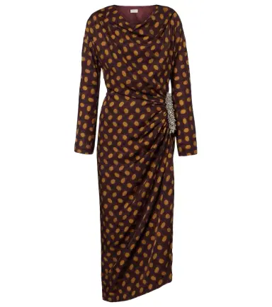 Dries Van Noten Didi embellished polka-dots midi dress | Thumbnail 1 Dries Van Noten Didi embellished polka-dots midi dress | Thumbnail 1