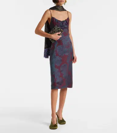 Dries Van Noten Floral jacquard midi dress | Thumbnail 4 Dries Van Noten Floral jacquard midi dress | Thumbnail 4