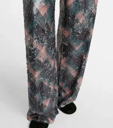Dries Van Noten Checked sequined palazzo pants | Thumbnail 2 Dries Van Noten Checked sequined palazzo pants | Thumbnail 2