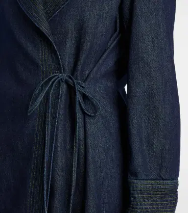 Dries Van Noten Denim wrap coat | Thumbnail 4 Dries Van Noten Denim wrap coat | Thumbnail 4