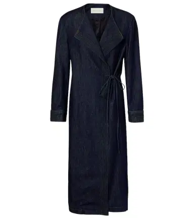 Dries Van Noten Denim wrap coat | Thumbnail 1 Dries Van Noten Denim wrap coat | Thumbnail 1