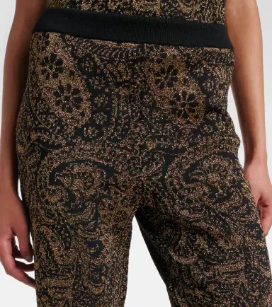 Etro Paisley wool-blend lamé flared pants | Thumbnail 4 Etro Paisley wool-blend lamé flared pants | Thumbnail 4
