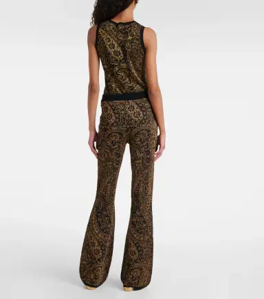 Etro Paisley wool-blend lamé flared pants | Thumbnail 5 Etro Paisley wool-blend lamé flared pants | Thumbnail 5