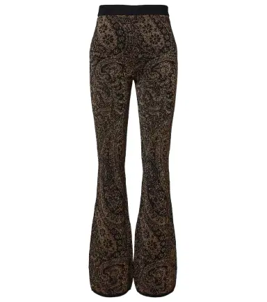 Etro Paisley wool-blend lamé flared pants | Thumbnail 1 Etro Paisley wool-blend lamé flared pants | Thumbnail 1