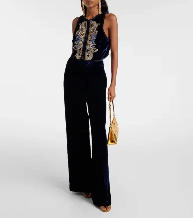 Etro Velvet wide-leg pants | Thumbnail 3 Etro Velvet wide-leg pants | Thumbnail 3
