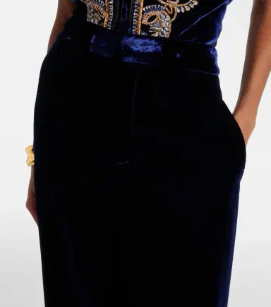 Etro Velvet wide-leg pants | Thumbnail 4 Etro Velvet wide-leg pants | Thumbnail 4
