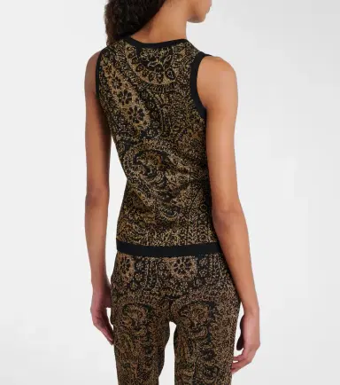 Etro Paisley wool-blend lamé tank top | Thumbnail 2 Etro Paisley wool-blend lamé tank top | Thumbnail 2