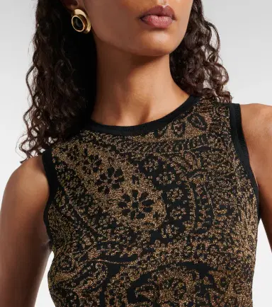 Etro Paisley wool-blend lamé tank top | Thumbnail 4 Etro Paisley wool-blend lamé tank top | Thumbnail 4