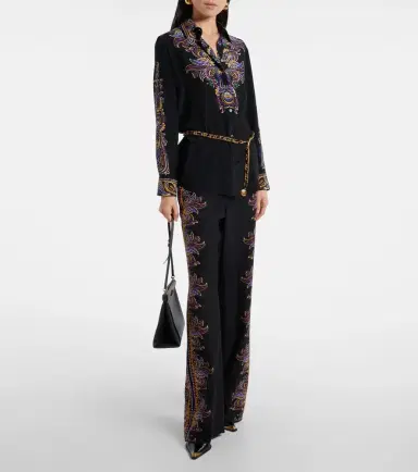 Etro Paisley silk wide-leg pants | Thumbnail 4 Etro Paisley silk wide-leg pants | Thumbnail 4