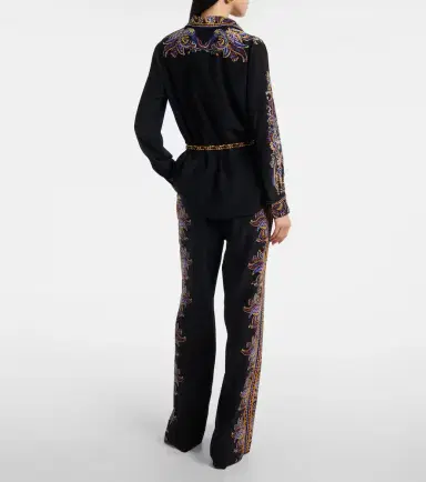 Etro Paisley silk wide-leg pants | Thumbnail 6 Etro Paisley silk wide-leg pants | Thumbnail 6