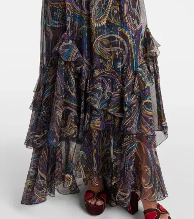 Etro Paisley plissé silk-blend maxi skirt | Thumbnail 5 Etro Paisley plissé silk-blend maxi skirt | Thumbnail 5