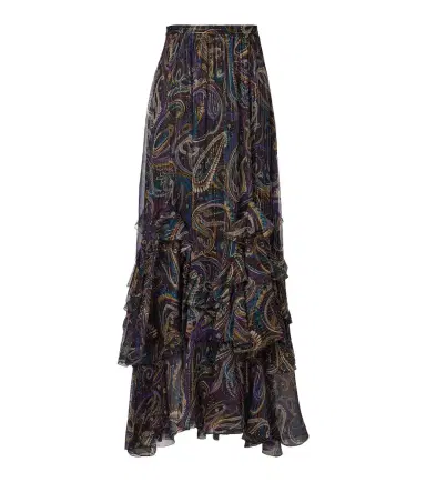 Etro Paisley plissé silk-blend maxi skirt | Thumbnail 1 Etro Paisley plissé silk-blend maxi skirt | Thumbnail 1