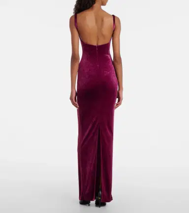 Balenciaga Open-back velvet gown | Thumbnail 4 Balenciaga Open-back velvet gown | Thumbnail 4
