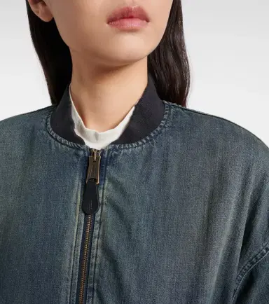 Balenciaga Distressed denim bomber jacket | Thumbnail 5 Balenciaga Distressed denim bomber jacket | Thumbnail 5