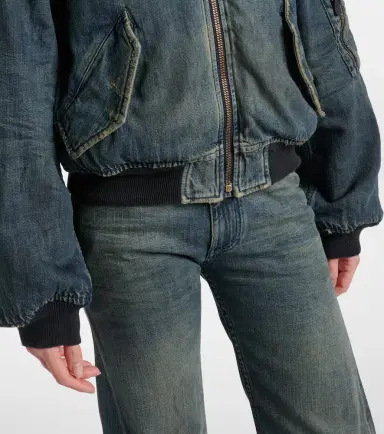 Balenciaga Distressed denim bomber jacket | Thumbnail 6 Balenciaga Distressed denim bomber jacket | Thumbnail 6