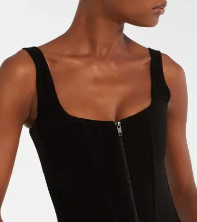 Balenciaga Cotton-blend velvet corset top | Thumbnail 5 Balenciaga Cotton-blend velvet corset top | Thumbnail 5