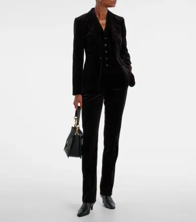Ralph Lauren Collection Cotton-blend velvet straight pants | Thumbnail 4 Ralph Lauren Collection Cotton-blend velvet straight pants | Thumbnail 4