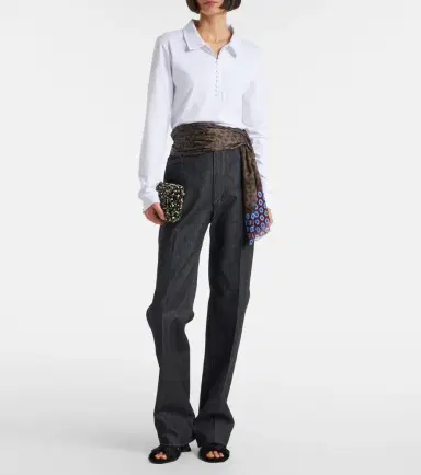 Dries Van Noten Cotton jersey polo shirt | Thumbnail 4 Dries Van Noten Cotton jersey polo shirt | Thumbnail 4