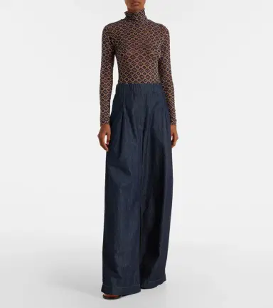 Dries Van Noten Pleated high-rise wide-leg jeans | Thumbnail 6 Dries Van Noten Pleated high-rise wide-leg jeans | Thumbnail 6
