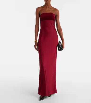 Max Mara Baia cotton satin maxi dress | Thumbnail 3 Max Mara Baia cotton satin maxi dress | Thumbnail 3