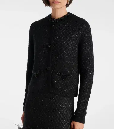 Max Mara Perdoni sequined cardigan | Thumbnail 6 Max Mara Perdoni sequined cardigan | Thumbnail 6