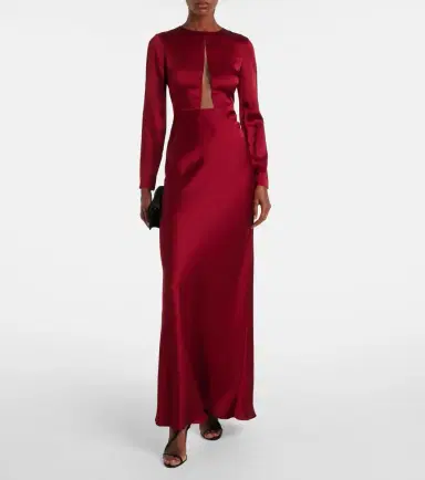 Max Mara Bird satin maxi dress | Thumbnail 3 Max Mara Bird satin maxi dress | Thumbnail 3