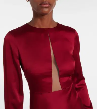 Max Mara Bird satin maxi dress | Thumbnail 4 Max Mara Bird satin maxi dress | Thumbnail 4