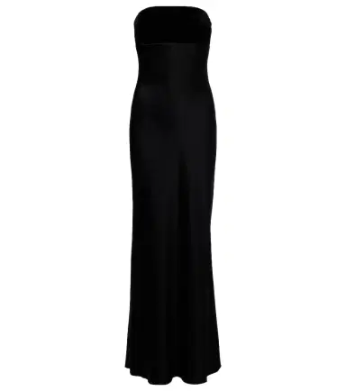 Max Mara Baia velvet-trimmed satin bustier gown | Thumbnail 1 Max Mara Baia velvet-trimmed satin bustier gown | Thumbnail 1