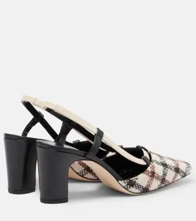 Manolo Blahnik Vestal checked slingback pumps | Thumbnail 2 Manolo Blahnik Vestal checked slingback pumps | Thumbnail 2