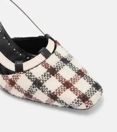 Manolo Blahnik Vestal checked slingback pumps | Thumbnail 3 Manolo Blahnik Vestal checked slingback pumps | Thumbnail 3